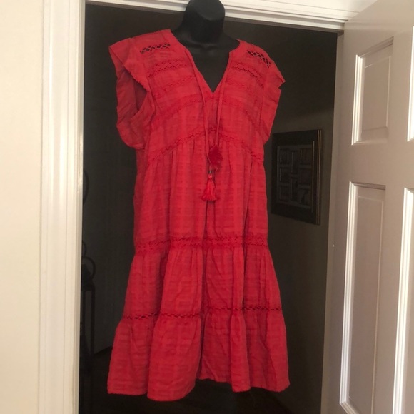 Knox Rose Dresses & Skirts - Knox Rose Red Peasant Dress